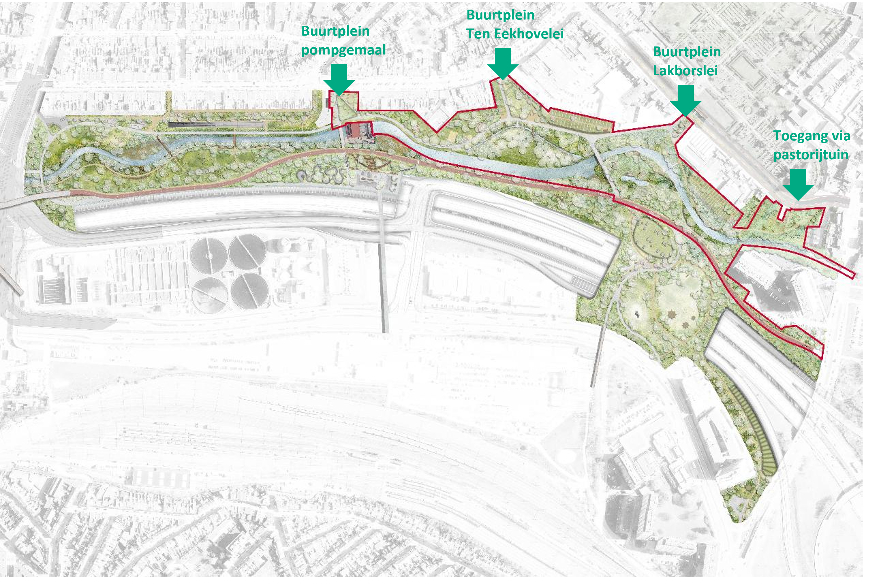 Ringpark Het Schijn - Aanduiding Buurtpleinen En Pastorijtuin Ringpark Het Schijn - Aanduiding Buurtpleinen En Pastorijtuin